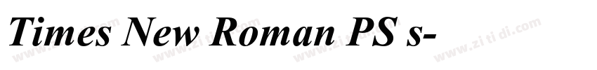 Times New Roman PS s字体转换